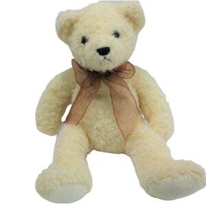 Kellytoy Plush Bear Fuzzy Corduroy Feet Tan 8"